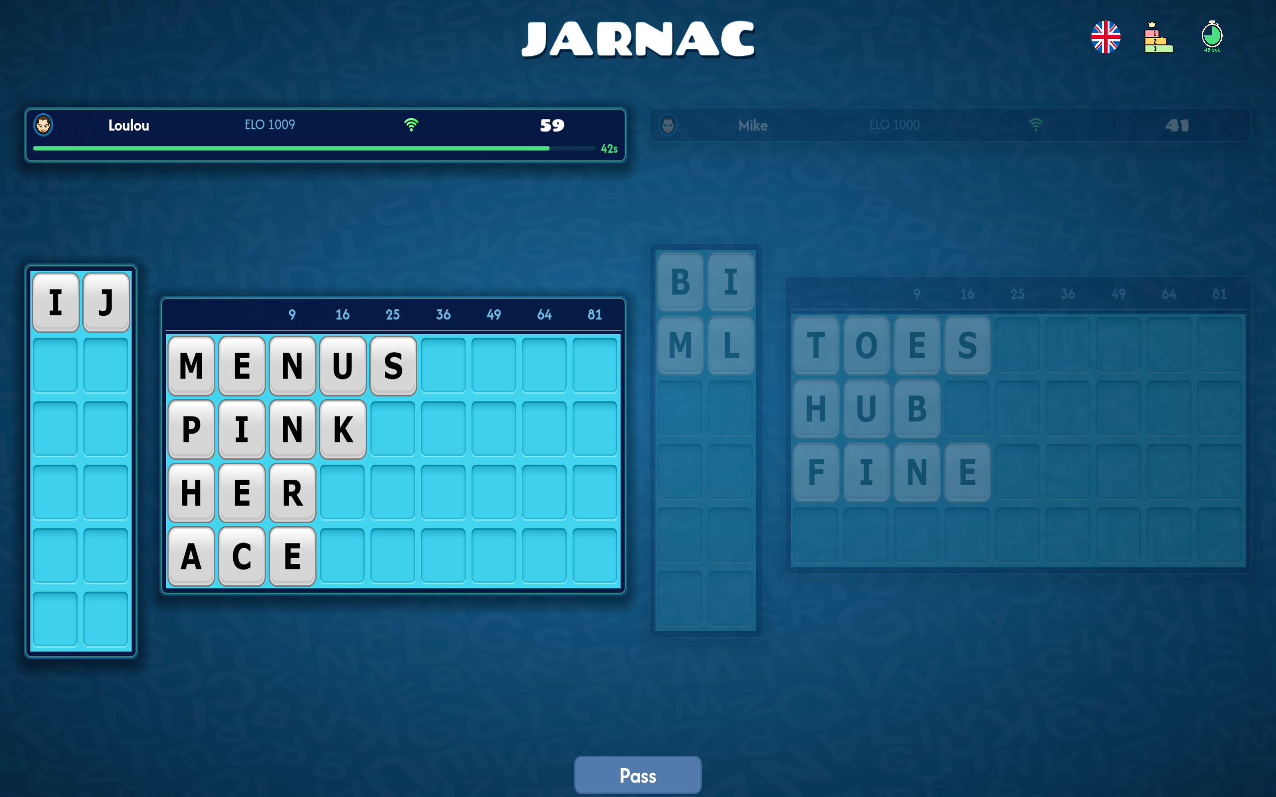 Word placement in a Jarnac duel